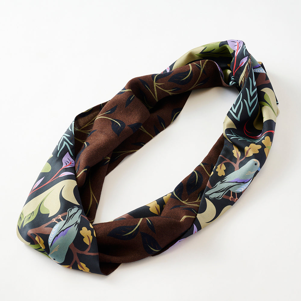 12月中旬入荷!Silk & Merino Wool 'Shropshire Estate' black ループスカーフ