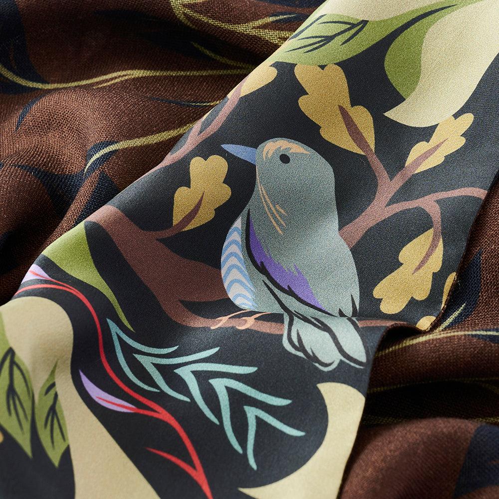 12月中旬入荷!Silk & Merino Wool 'Shropshire Estate' black ループスカーフ