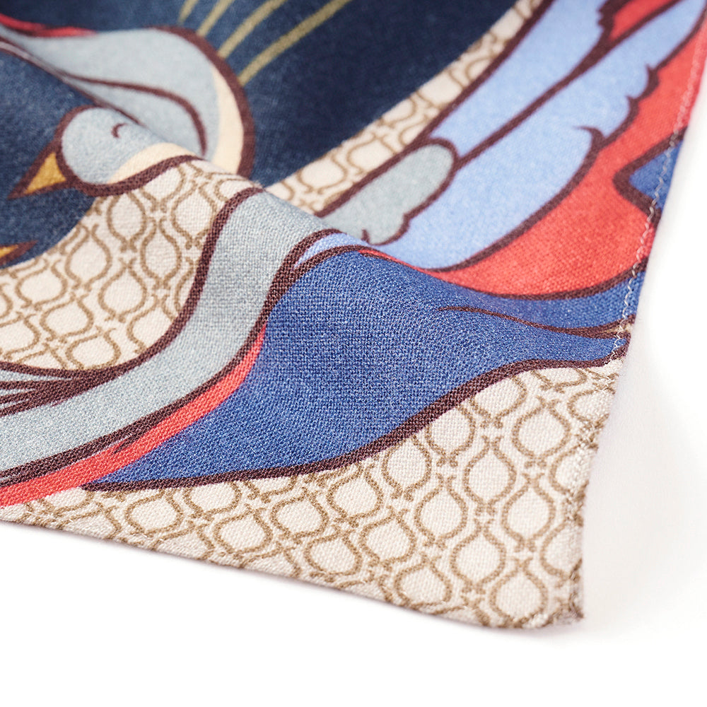 Superfine Merino Wool 'Vintage Vinyl' beige リング付きミニスカーフ