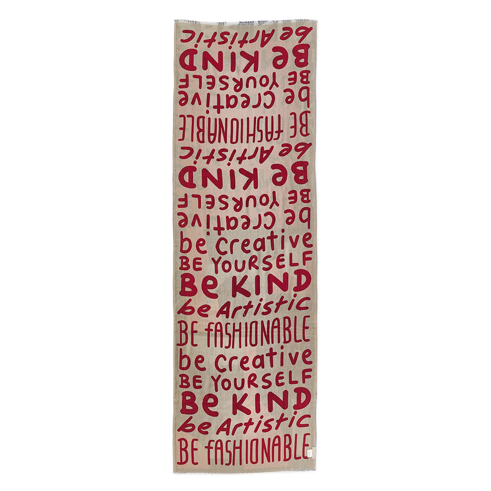 Superfine Merino Wool 'Be Creative' 二重仕立てのロングストール