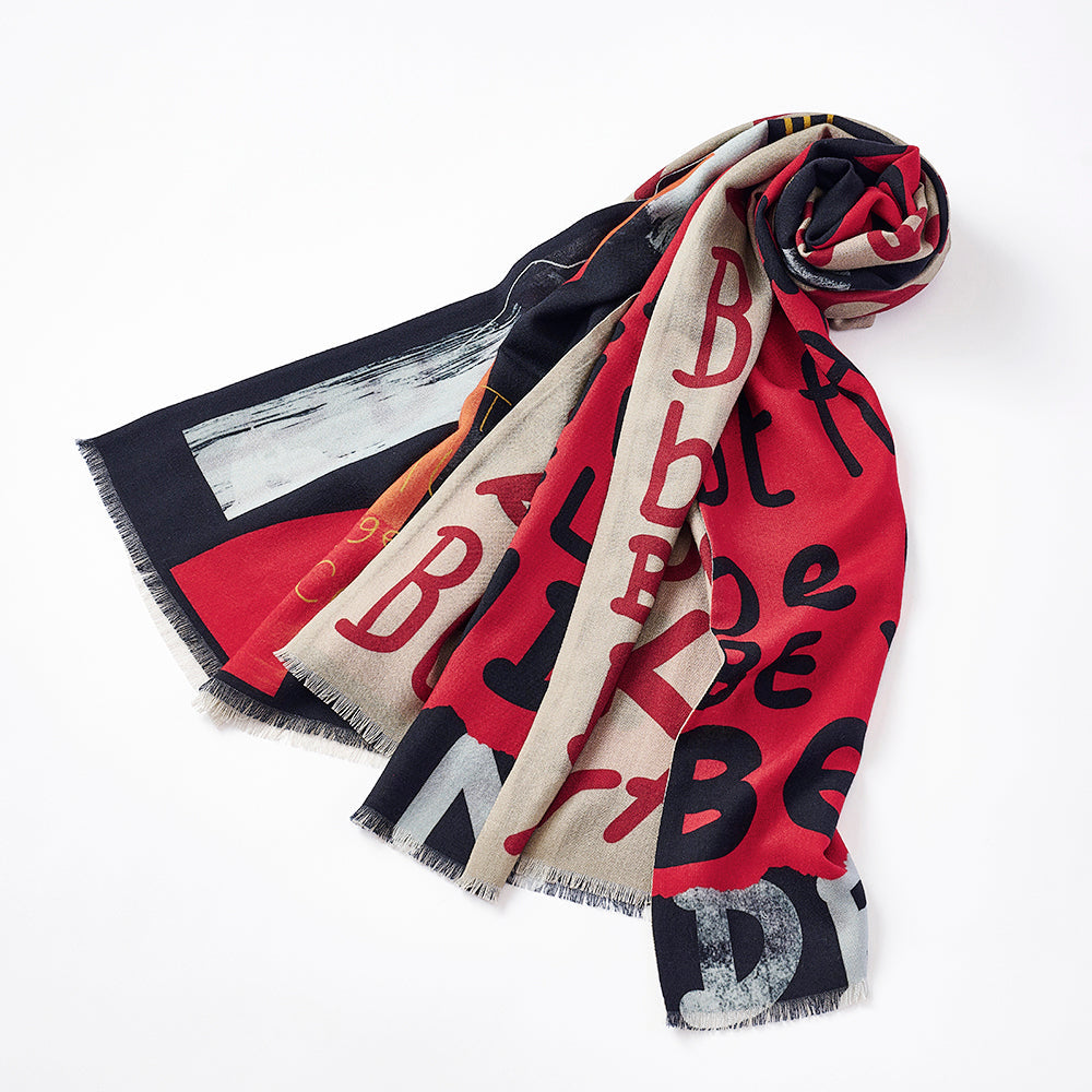Superfine Merino Wool 'Be Creative' 二重仕立てのロングストール