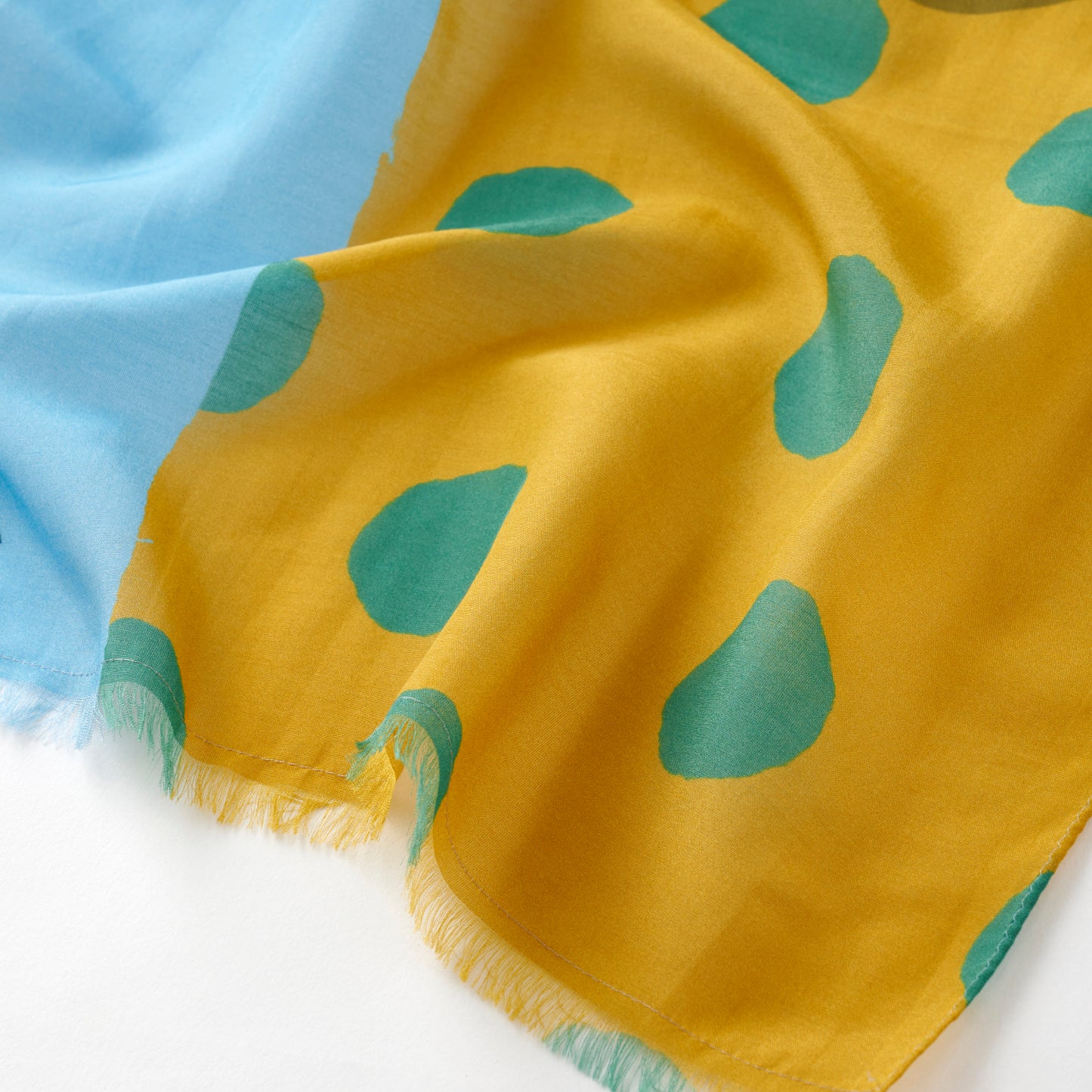 Silk Cotton 'Trio' blue ロングストール