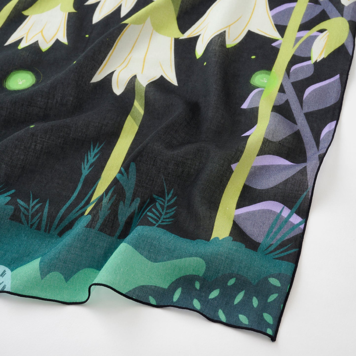Organic cotton 'One Magical Night' リング付きミニスカーフ