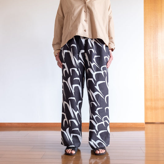 リネンイージーパンツ 'Antwerp' black