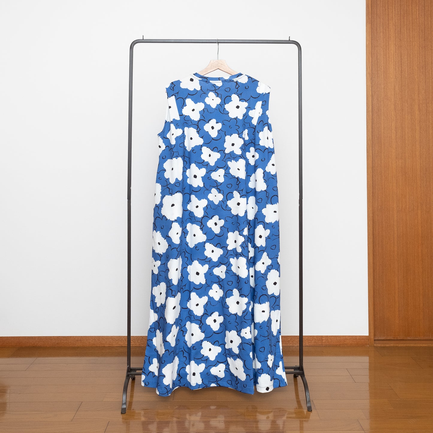 Robe débardeur marron en coton bio imprimé japonais 'Brompton'