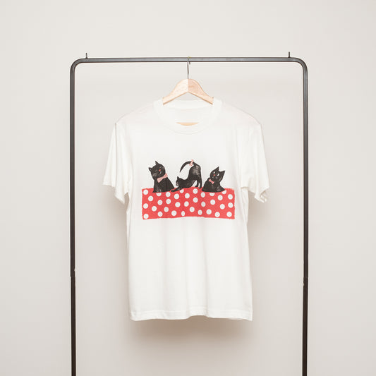 Organic Cotton UNISEX Tshirt 'Dickie Bow Cats'