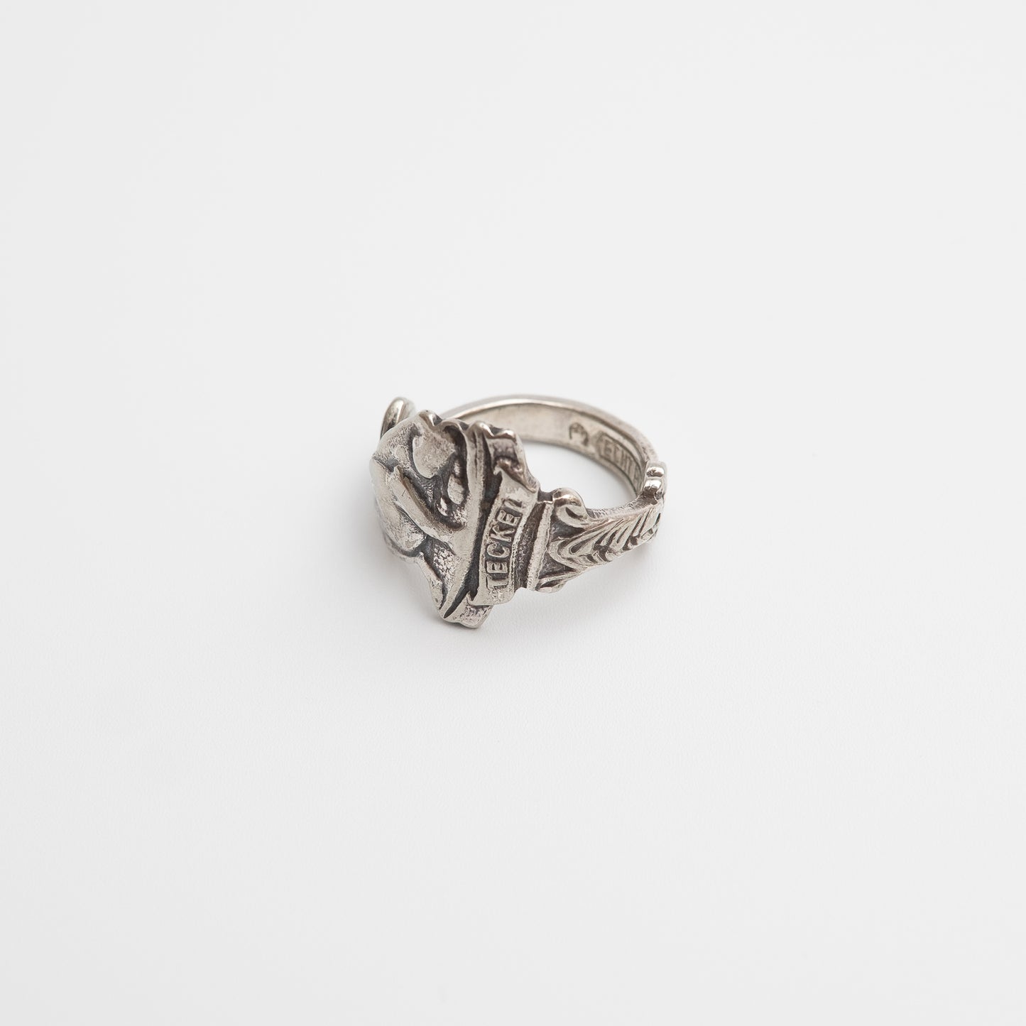 Silver Plated アンティークスプーンリング / DOG(ダックスフント) 9~10号