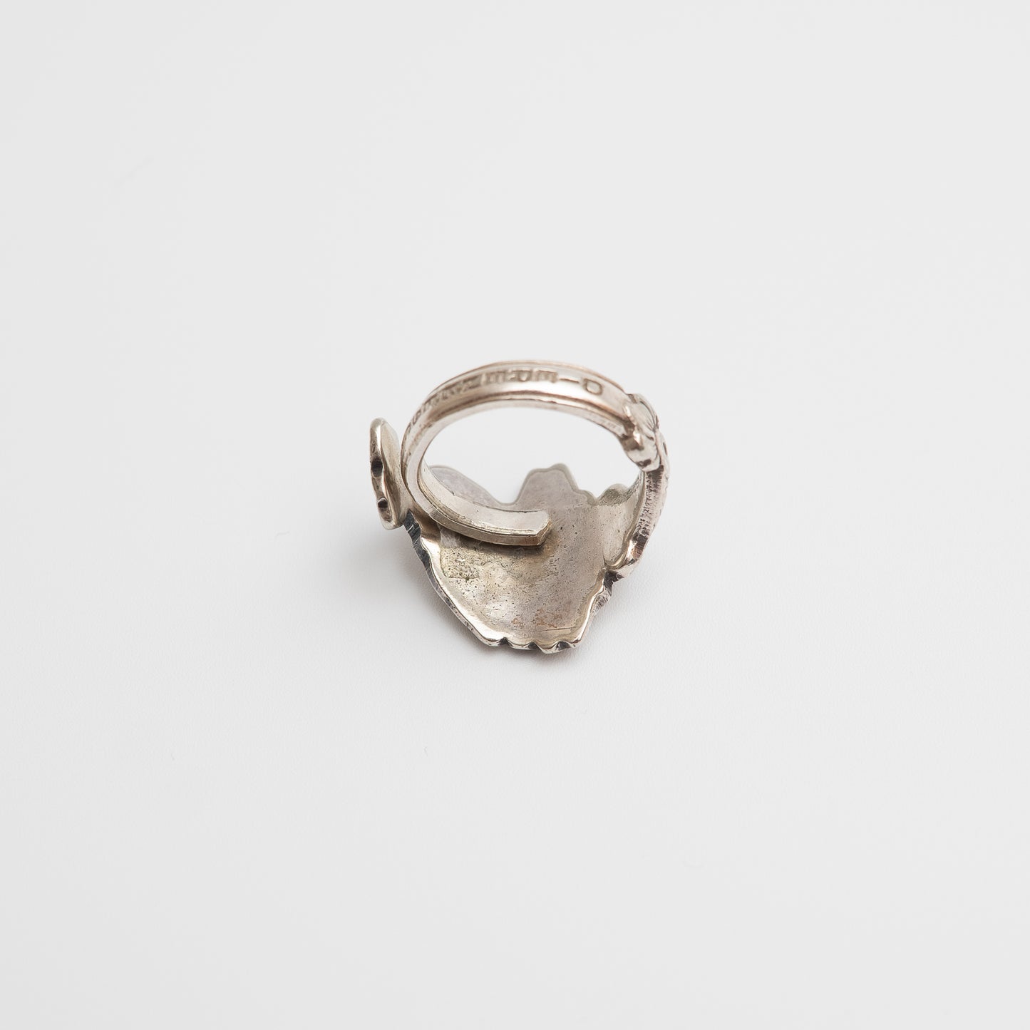 Silver Plated アンティークスプーンリング / DOG(ダックスフント) 9~10号