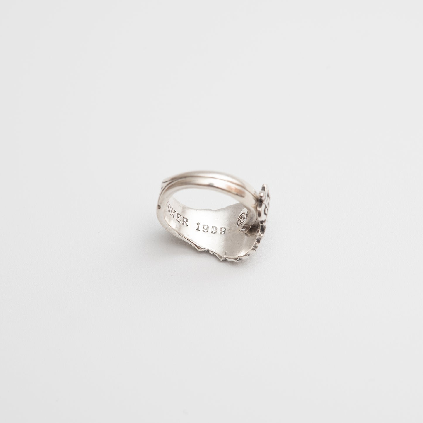 Silver Plated アンティークスプーンリング /  イニシャル’A' 9号