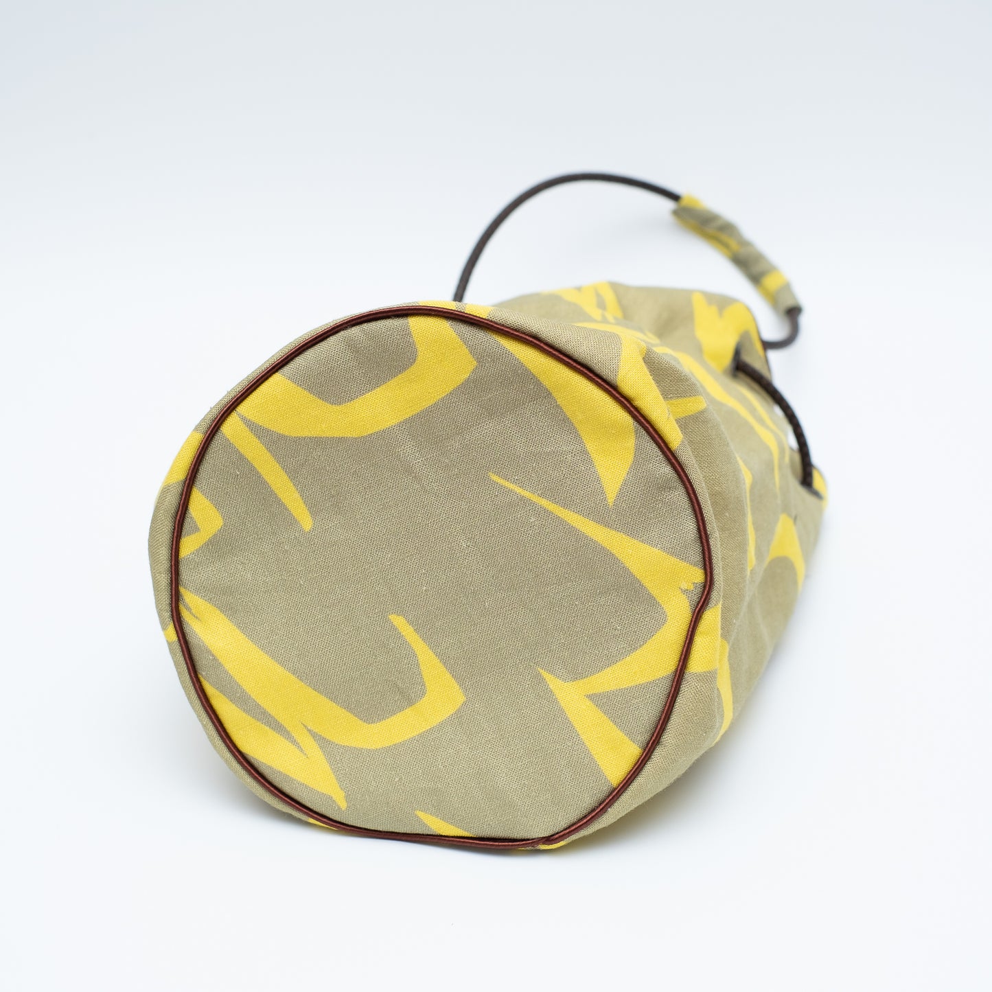 Japanese Printed Linen bucket bag 'Dalston' Aqua | YARN&COPPER