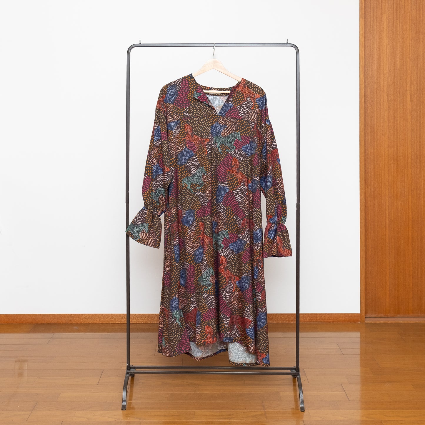 Banshu Ori Robe Manteau Japonais Laine/Coton Jacquard / Camel