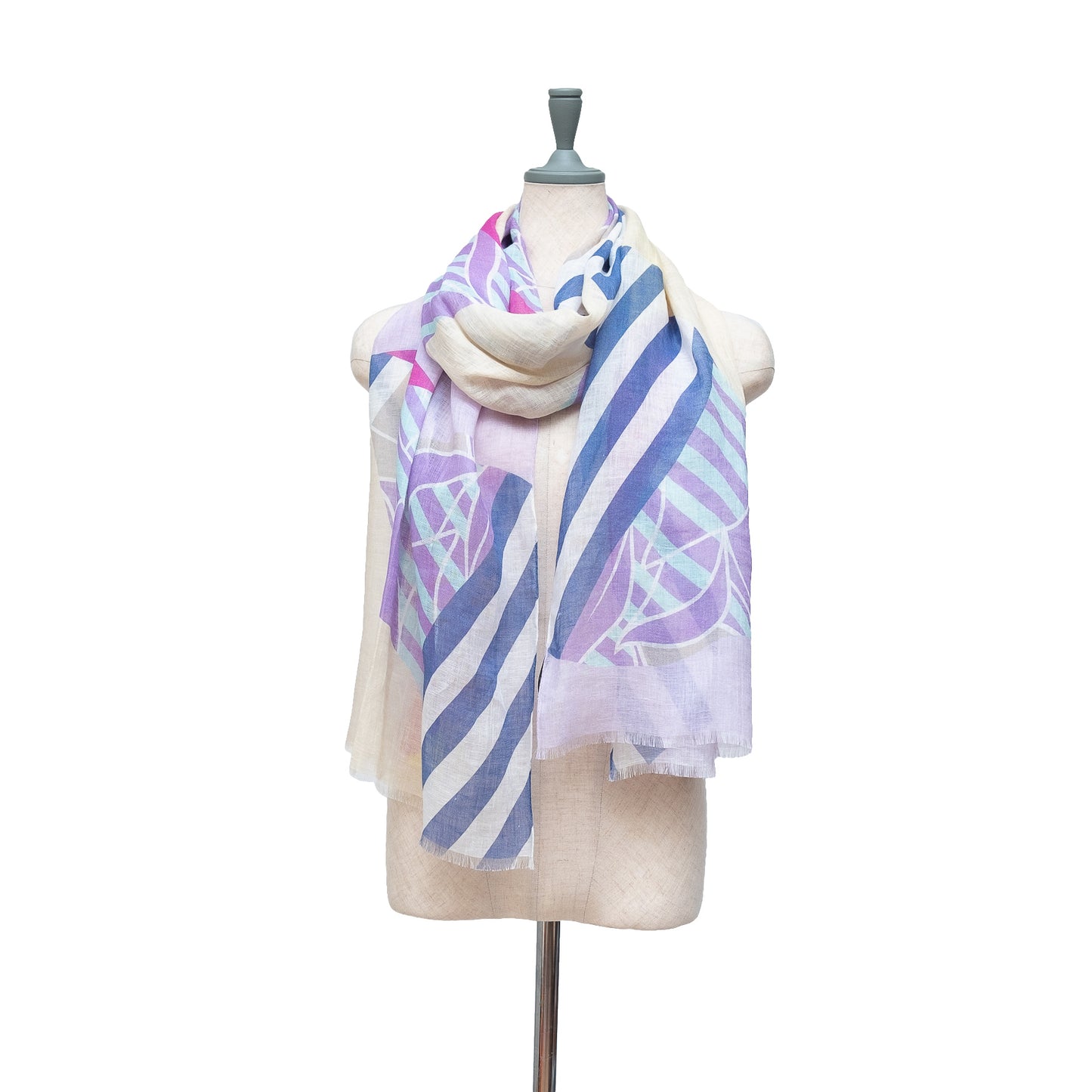 Linen Japanese Linen 'Luna's Nap' khaki long stole