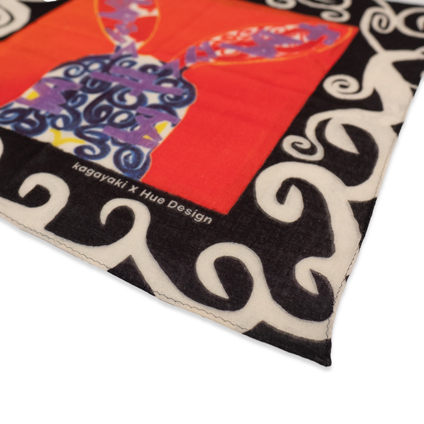 Mouchoir double gaze en coton bio vert 'Glandier'