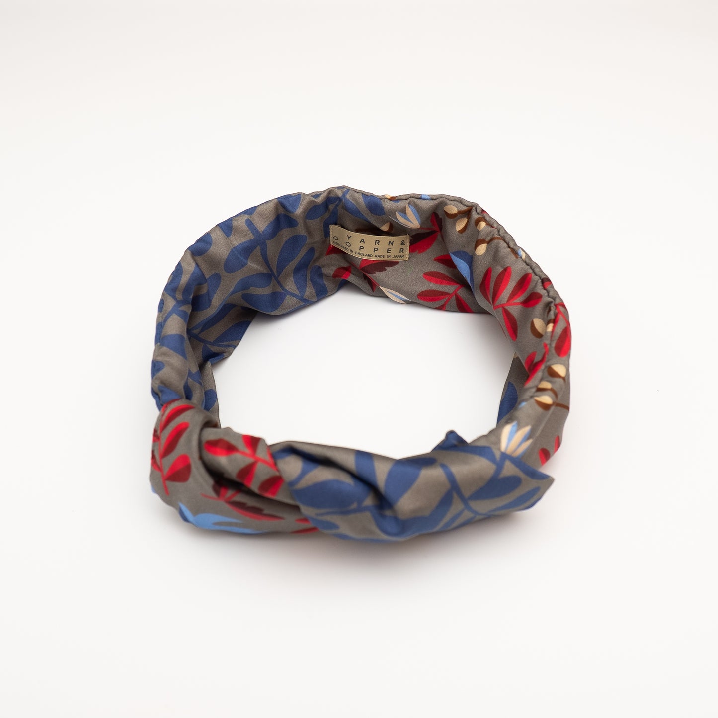Silk 'Whitby' grey ヘッドスカーフ