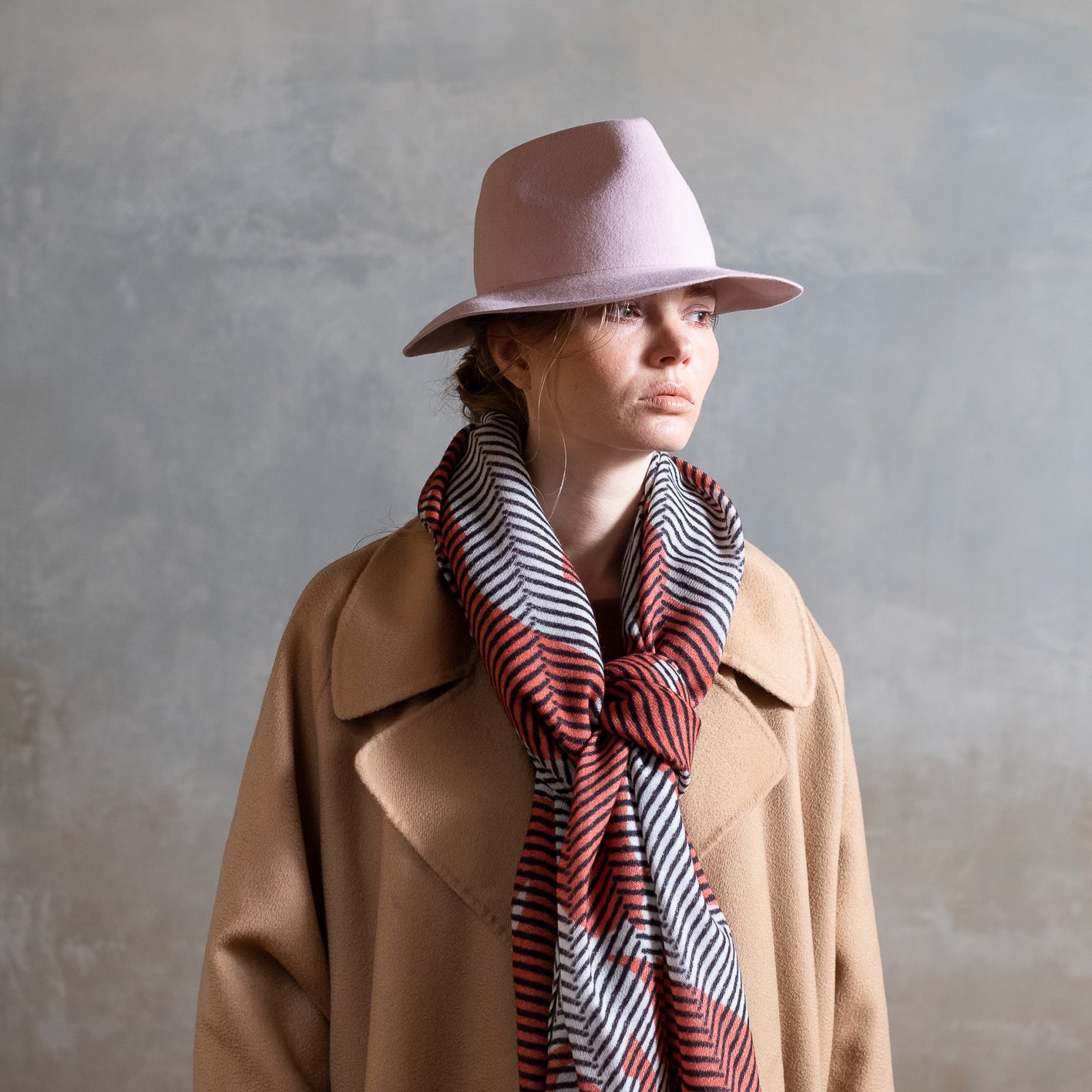 Soft wool twill 'Cheltenham' Amber ロングストール