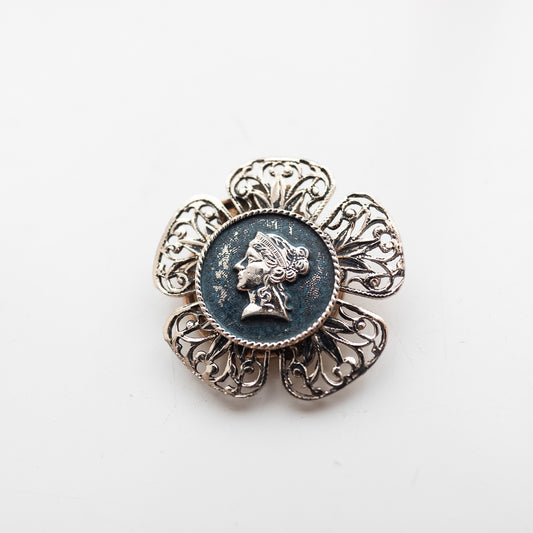 dead stock Clip Foulard Vintage Clip Foulard Vintage Feuille Argent