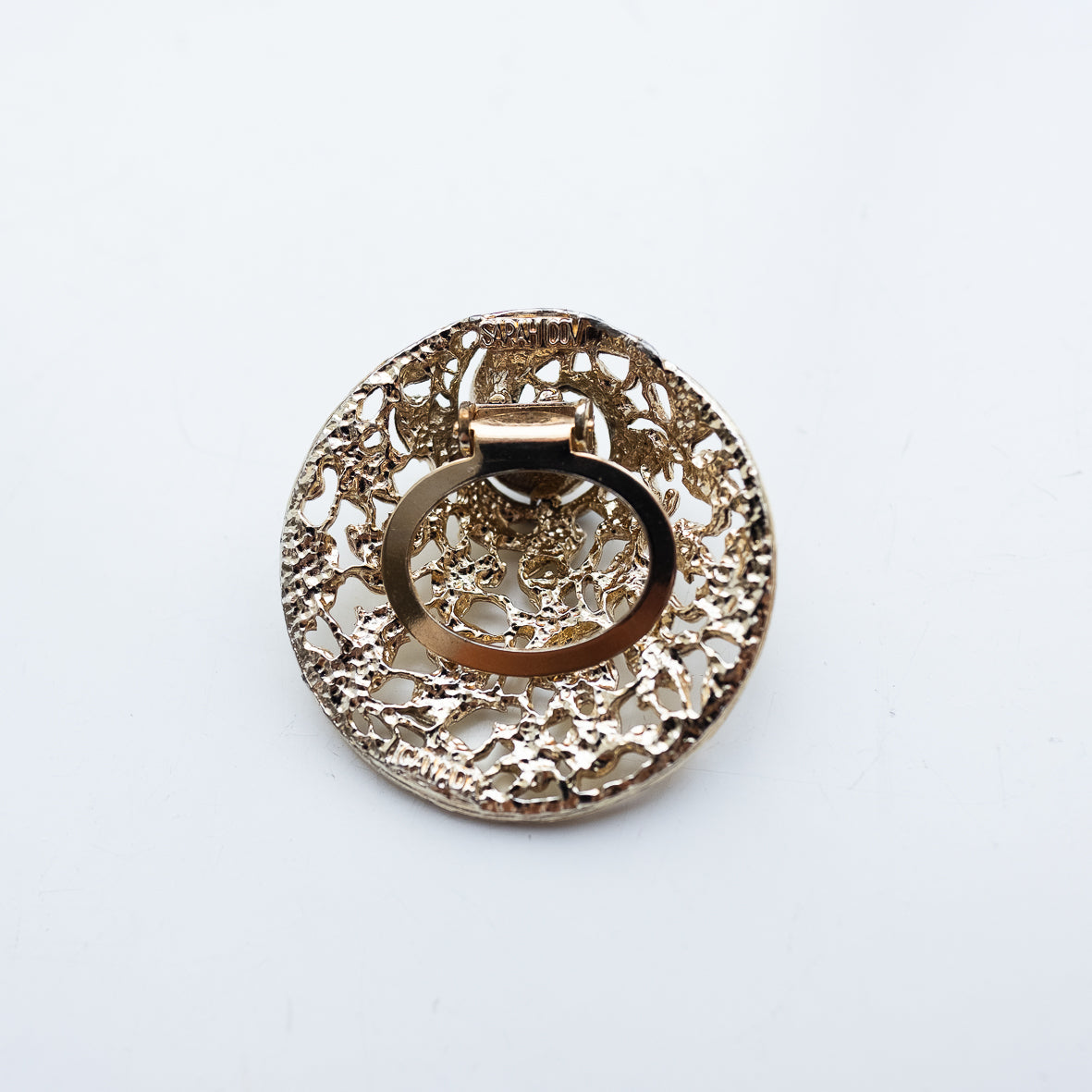 dead stock Clip Foulard Vintage Clip Foulard Vintage Feuille Argent
