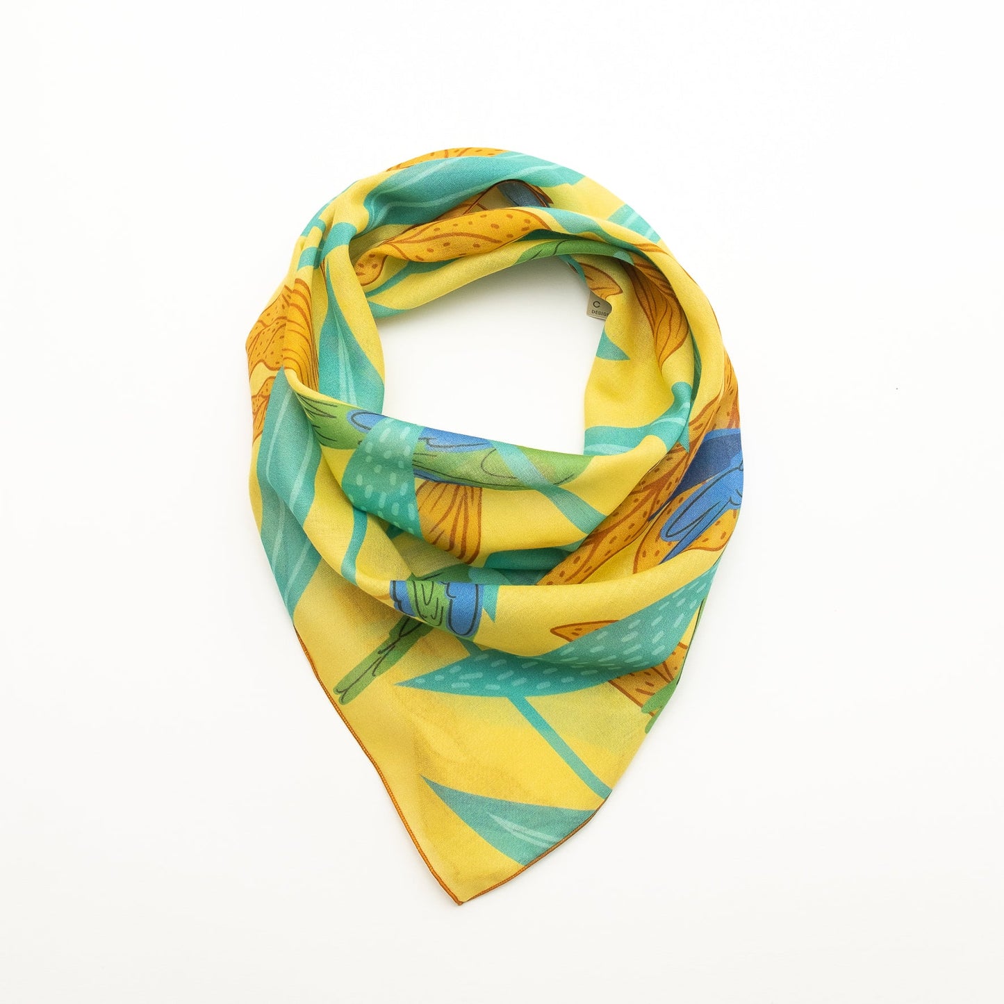 サンプルセール Organic cotton 'Nicaragua' yellow ミニスカーフ