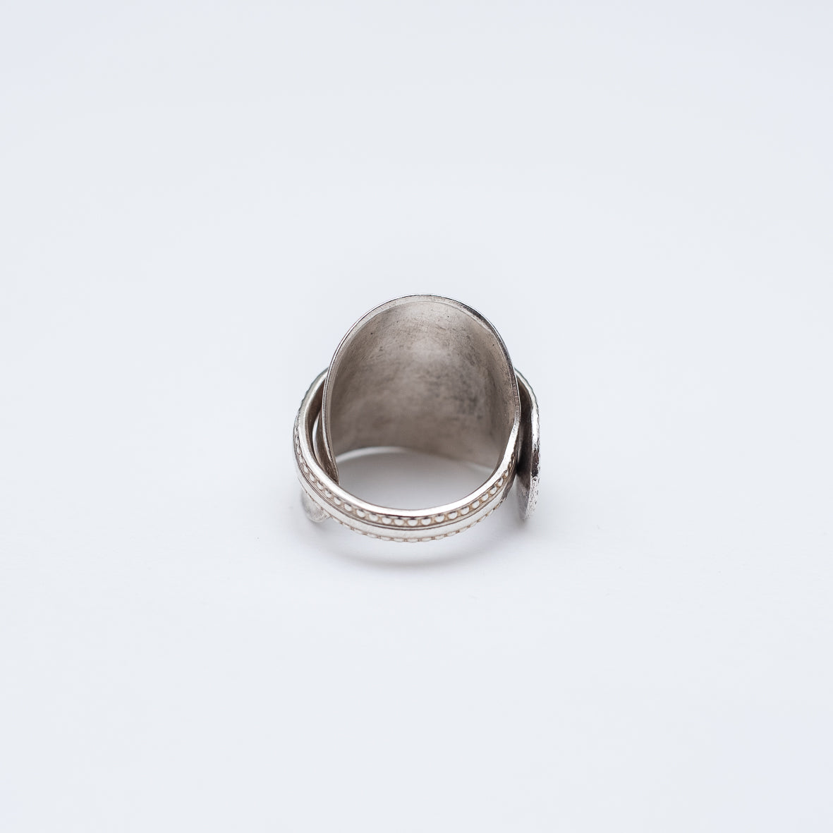 ヴィンテージ Silver Plated Spoon リング / クラシック二重 15号