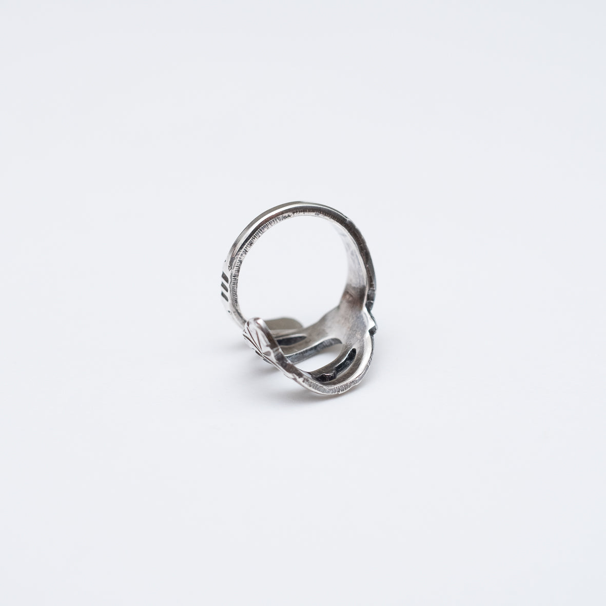 Silver Plated アンティークスプーンリング / イニシャルU 11号