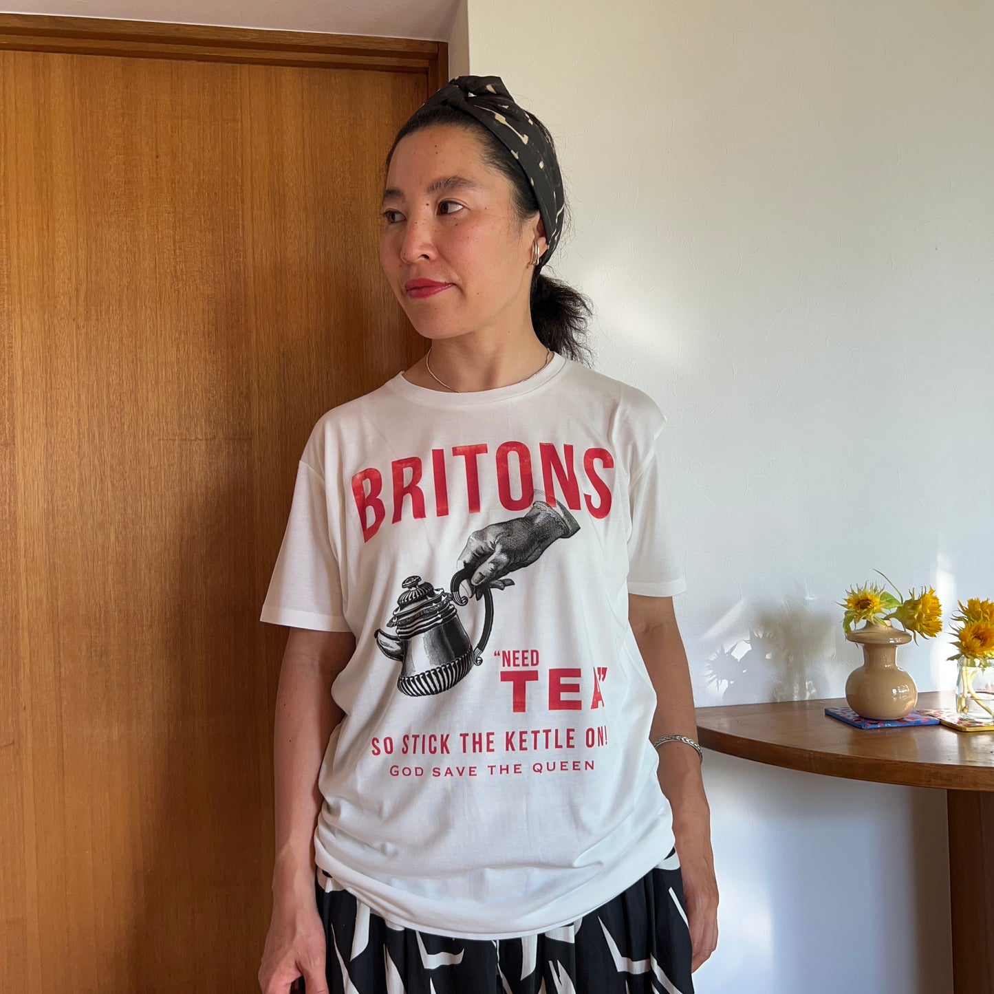 8月上入荷予定 Organic Cotton UNISEX Tshirt 'Britons Needs Tea'