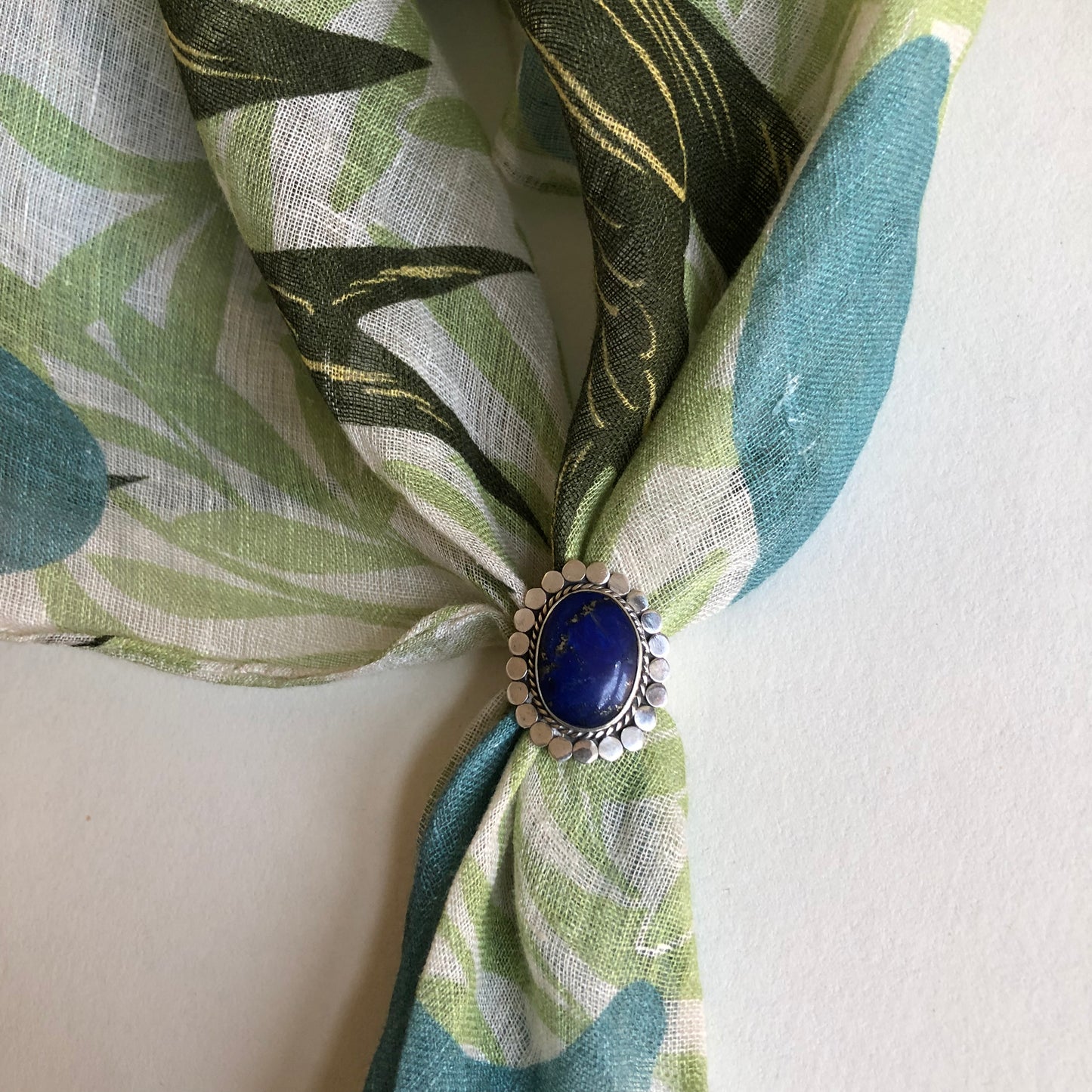 dead stock vintage scarf ring silver 925