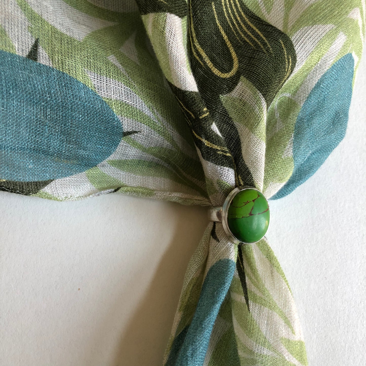 dead stock vintage scarf ring silver 925