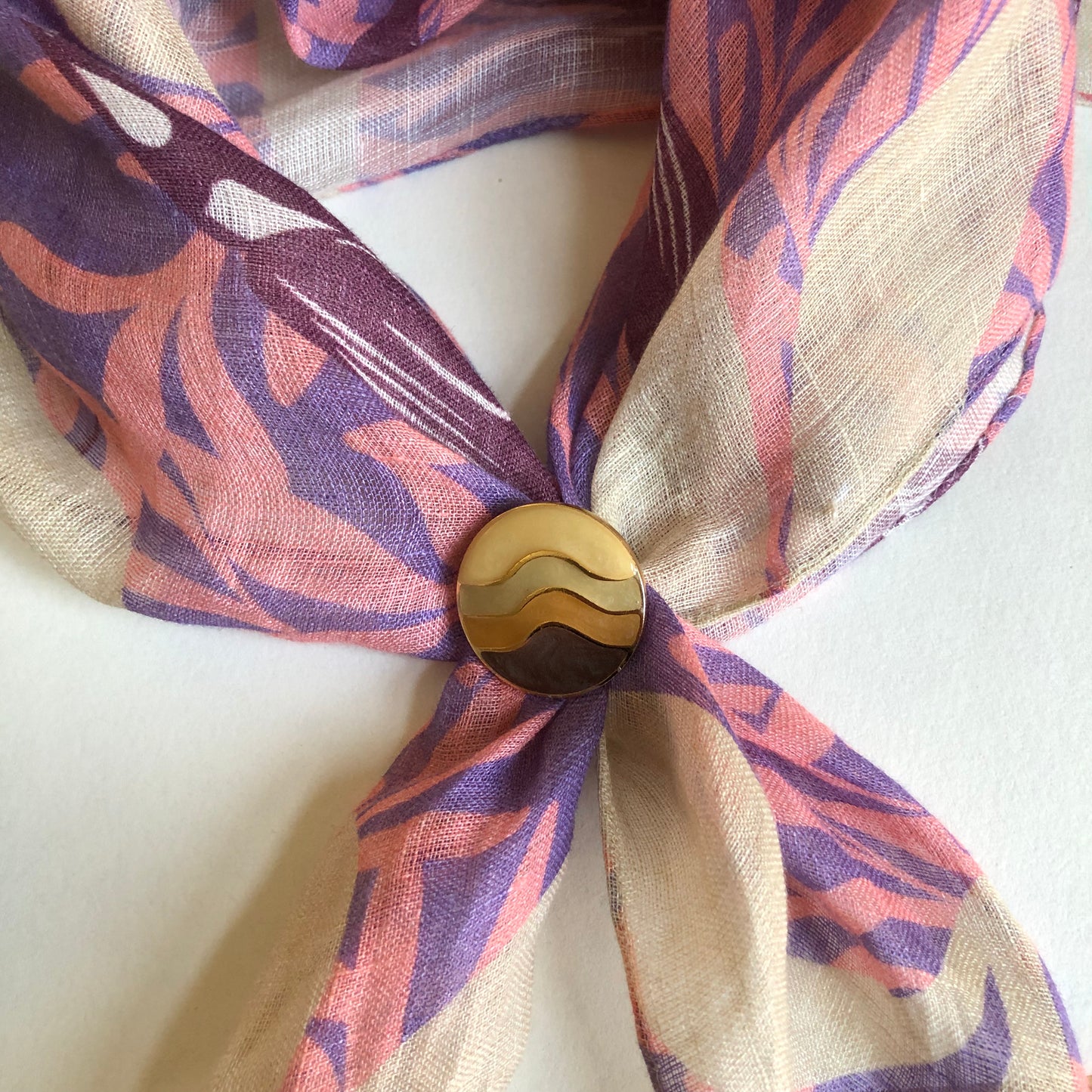 dead stock Vintage Scarf Clip Vintage Scarf Clip Leaf Silver