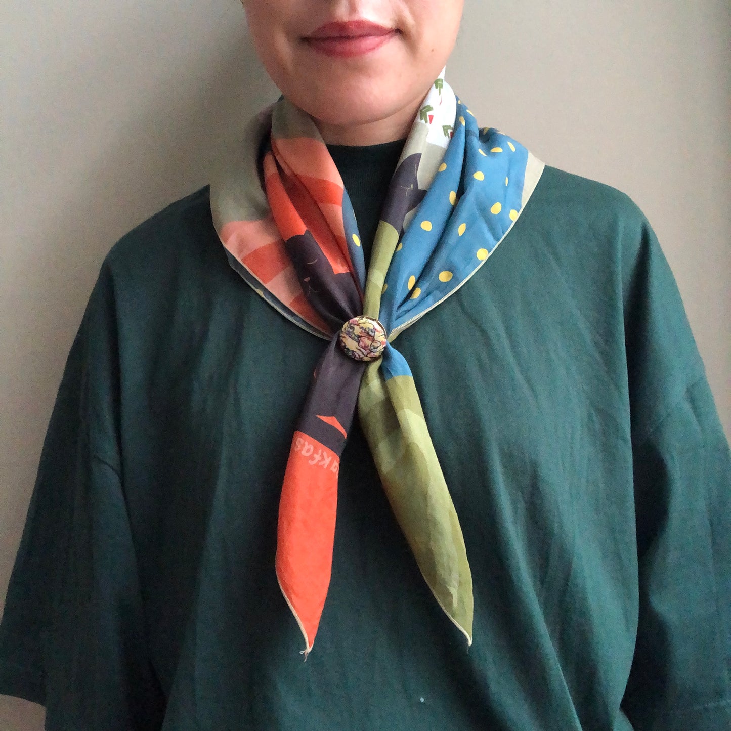 dead stock Clip Foulard Vintage Clip Foulard Vintage Feuille Argent