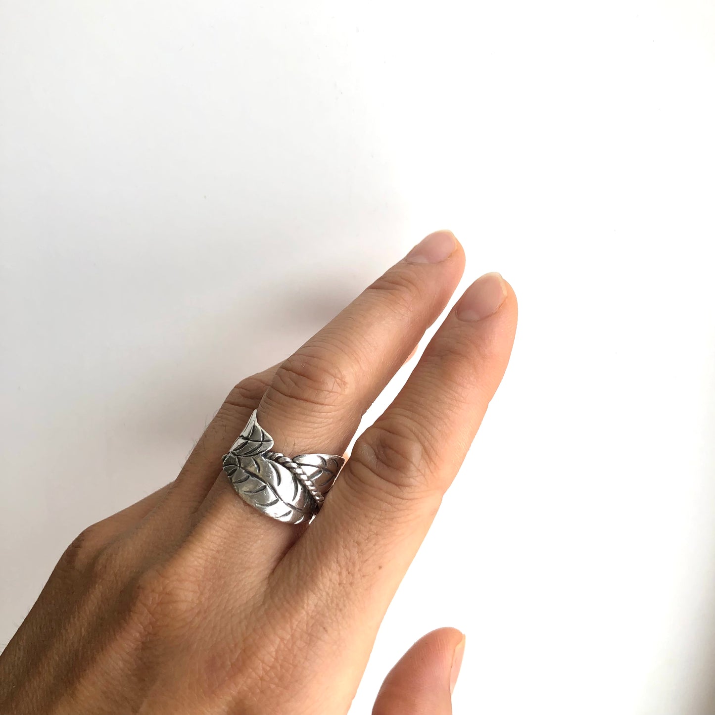 dead stock vintage scarf ring silver 925