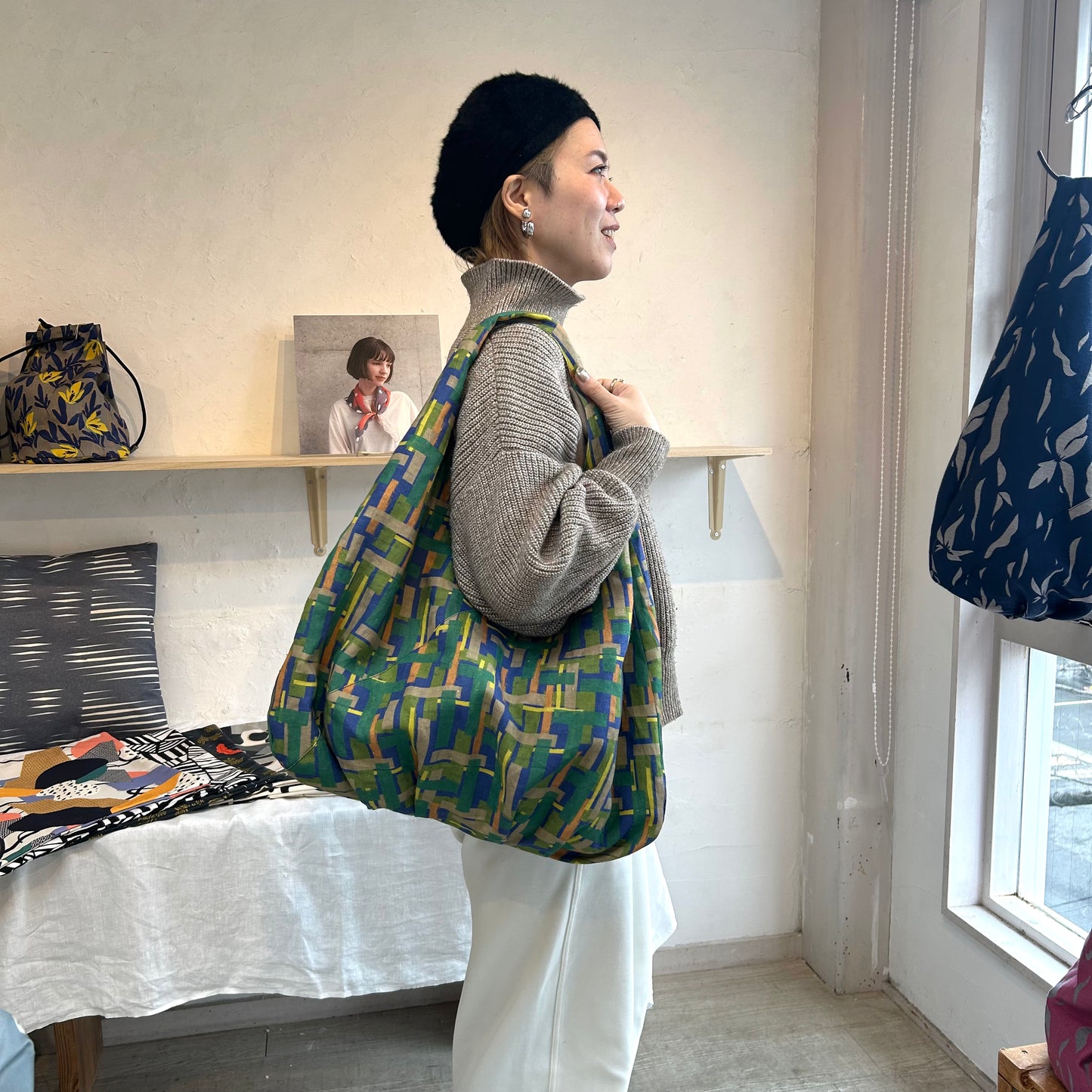 In Japan Sac bandoulière en coton bio 'The MODS' vert militaire