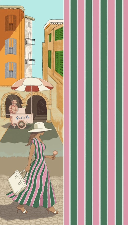 近江のリネンループスカーフ 'Gelato'