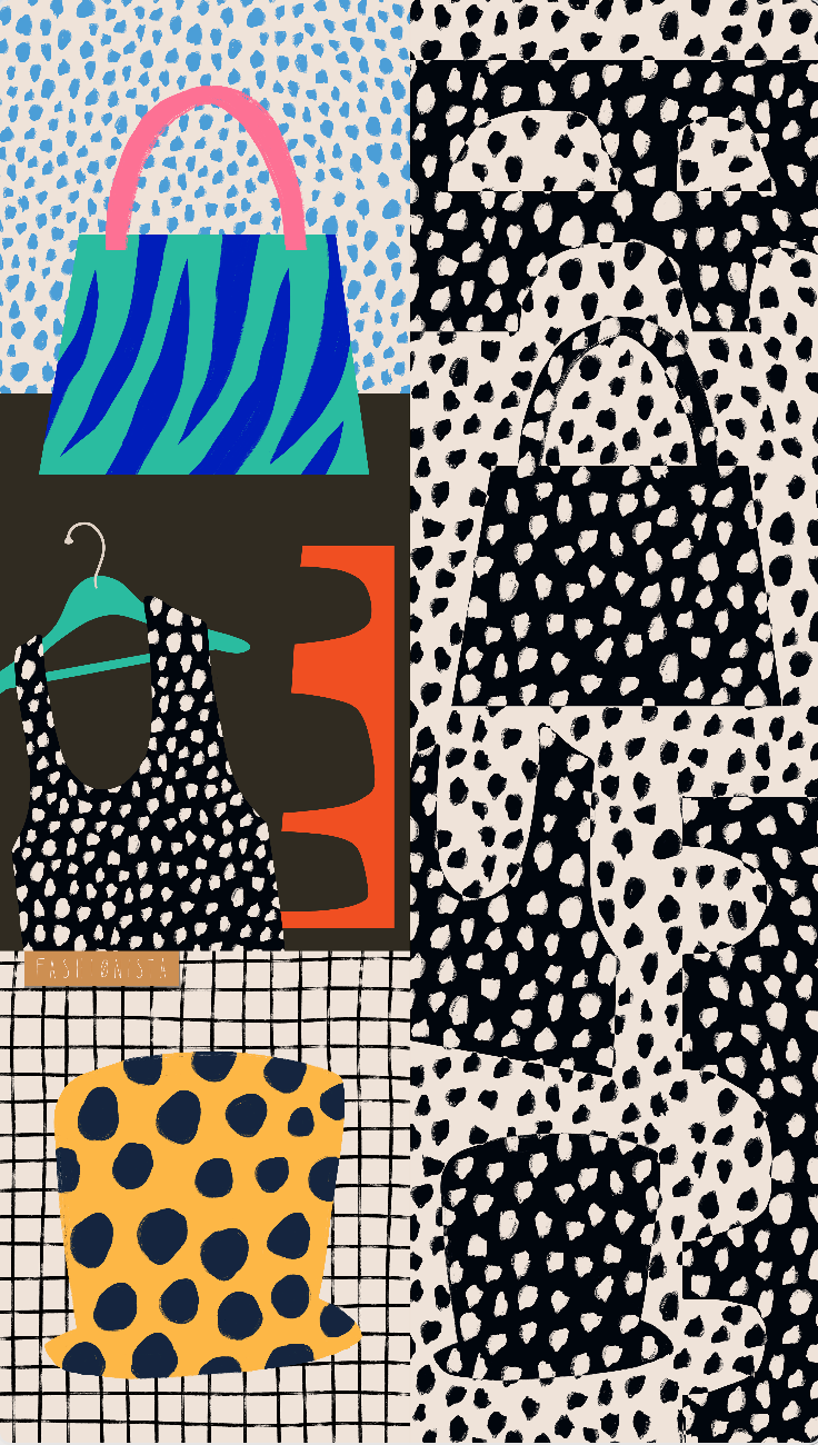 両面シルクのループスカーフ 'Fashionista' black