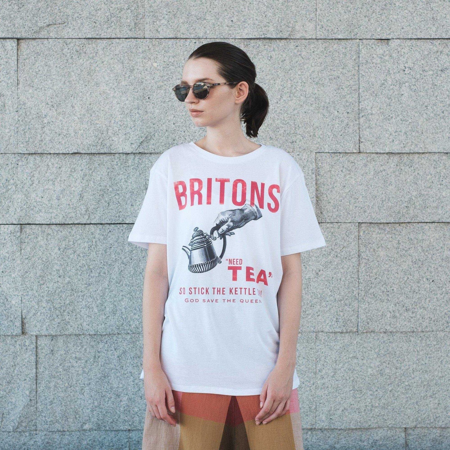 8月上入荷予定 Organic Cotton UNISEX Tshirt 'Britons Needs Tea'