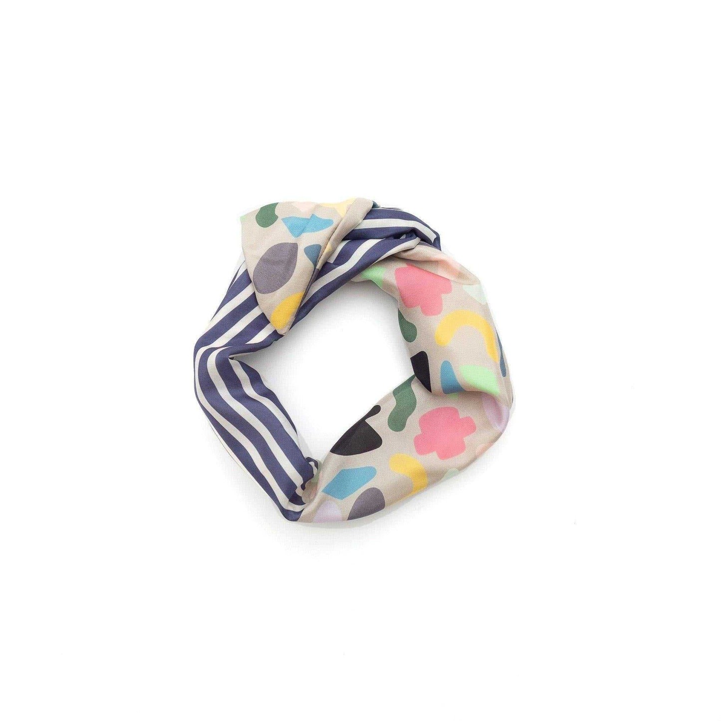 Japanese Printed Silk headband 'Pebbles' ヘッドスカーフ | YARN&COPPER