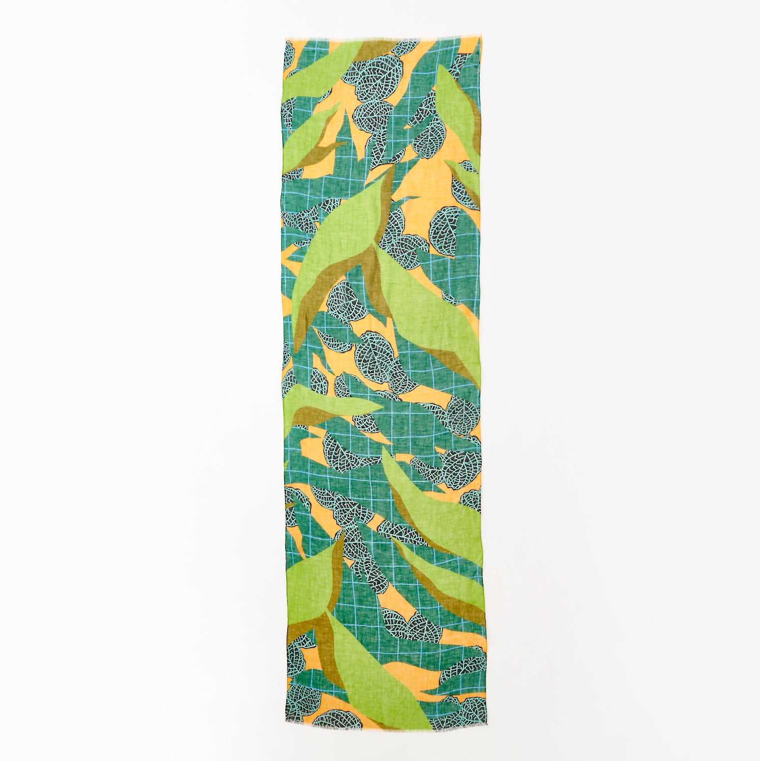 4月末入荷予定 リネン  Japanese Linen 'Nirvana' green ロングストール