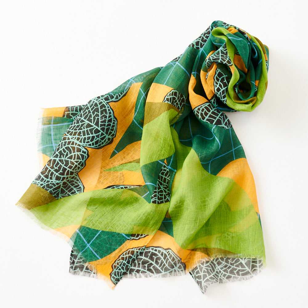 4月末入荷予定 リネン  Japanese Linen 'Nirvana' green ロングストール