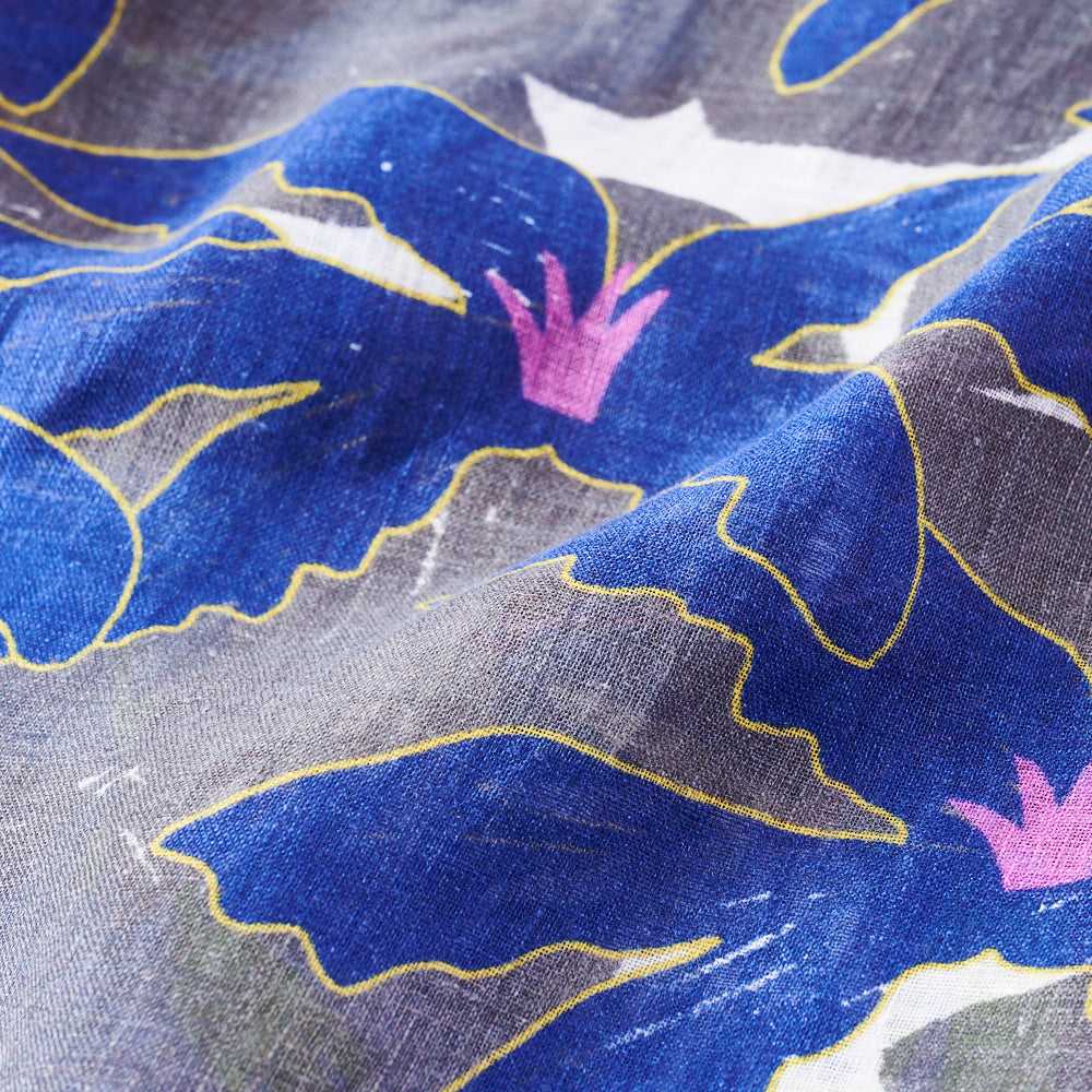 5月中入荷予定!Japanese Linen 'Althorne' navy ループスカーフ