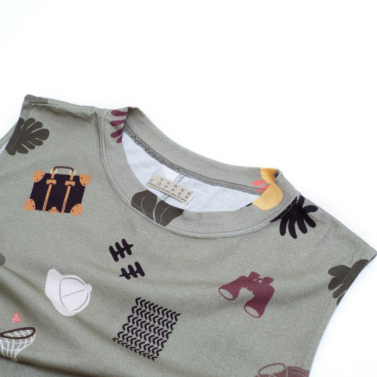 Japanese Printed Organic Cotton 'Safari' タンクドレス | YARN&COPPER