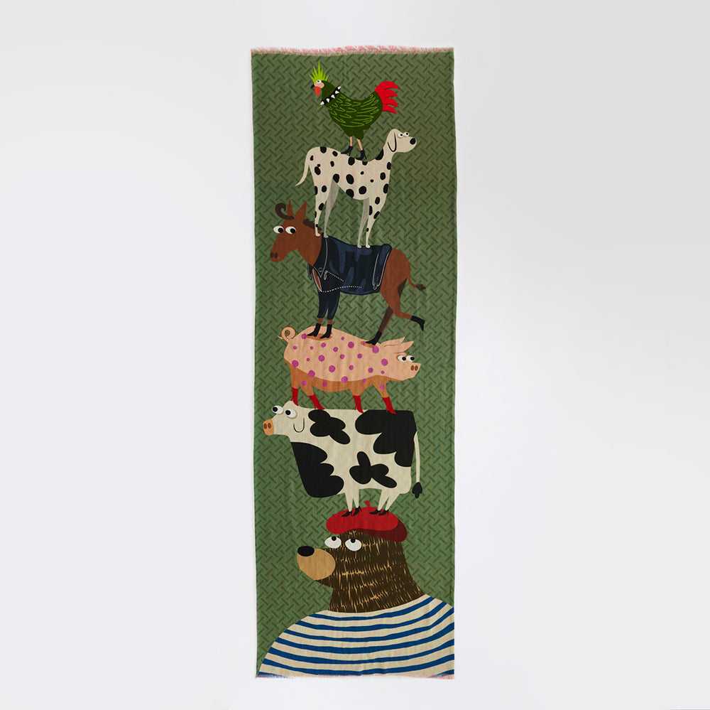 再入荷!Japanese Merino Wool 'Balancing Act‘ 二重仕立てのロングストール