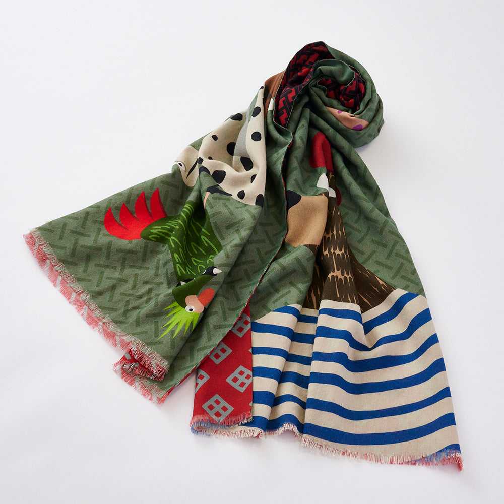 再入荷!Japanese Merino Wool 'Balancing Act‘ 二重仕立てのロングストール
