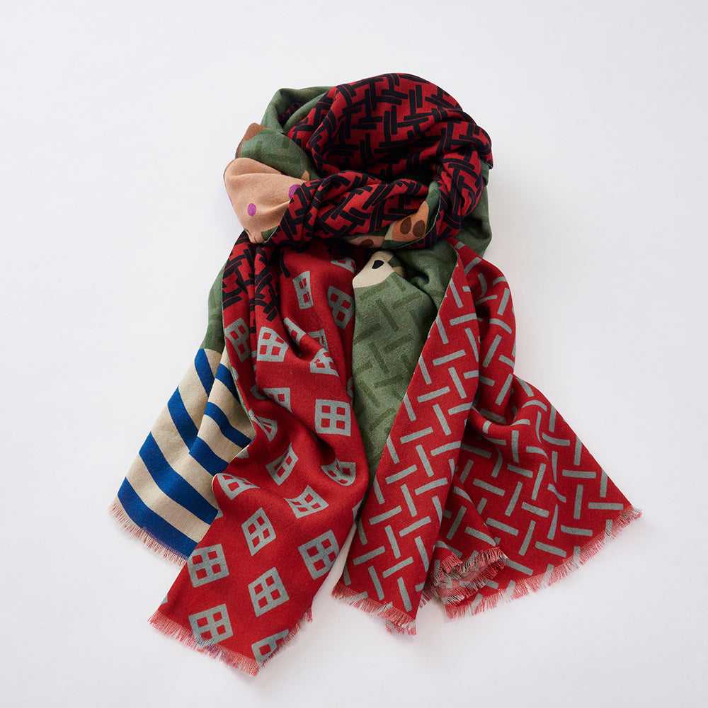 再入荷!Japanese Merino Wool 'Balancing Act‘ 二重仕立てのロングストール