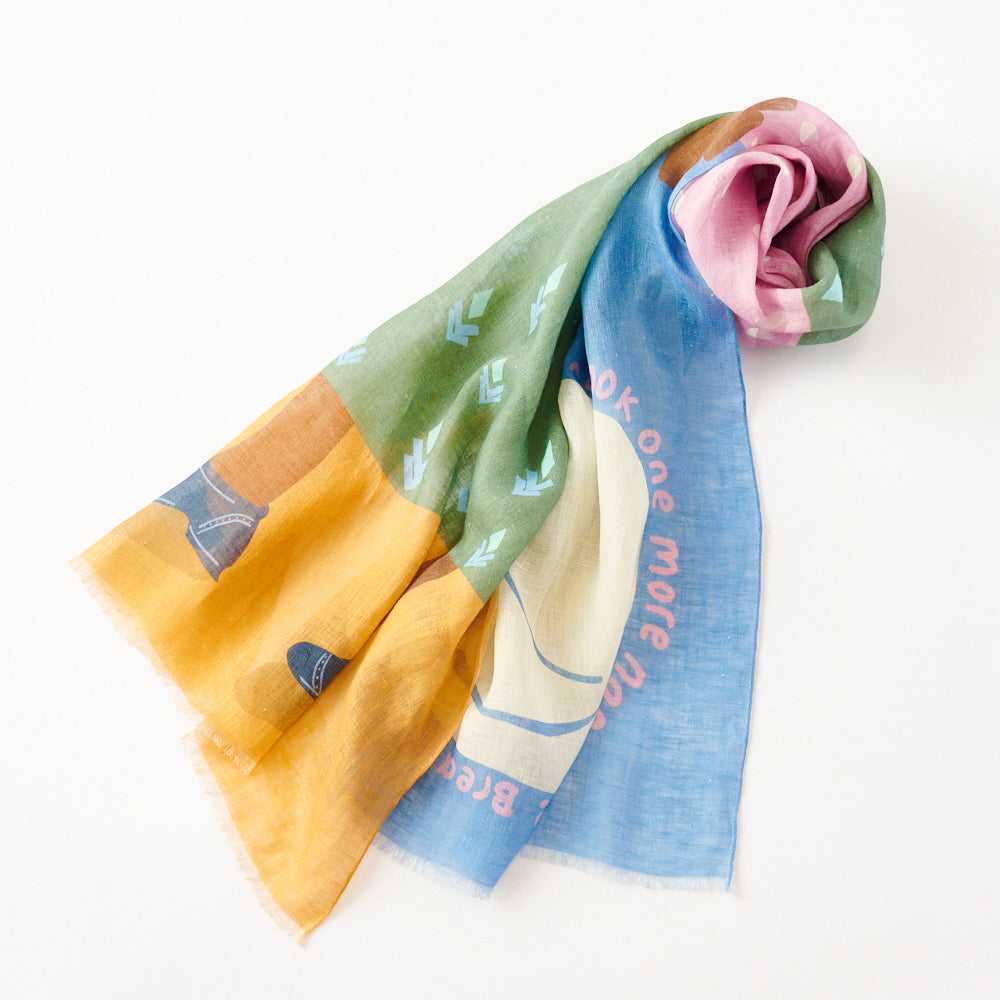 4月末入荷予定 リネン Japanese Linen 'Luna's Nap' pastel ロングストール