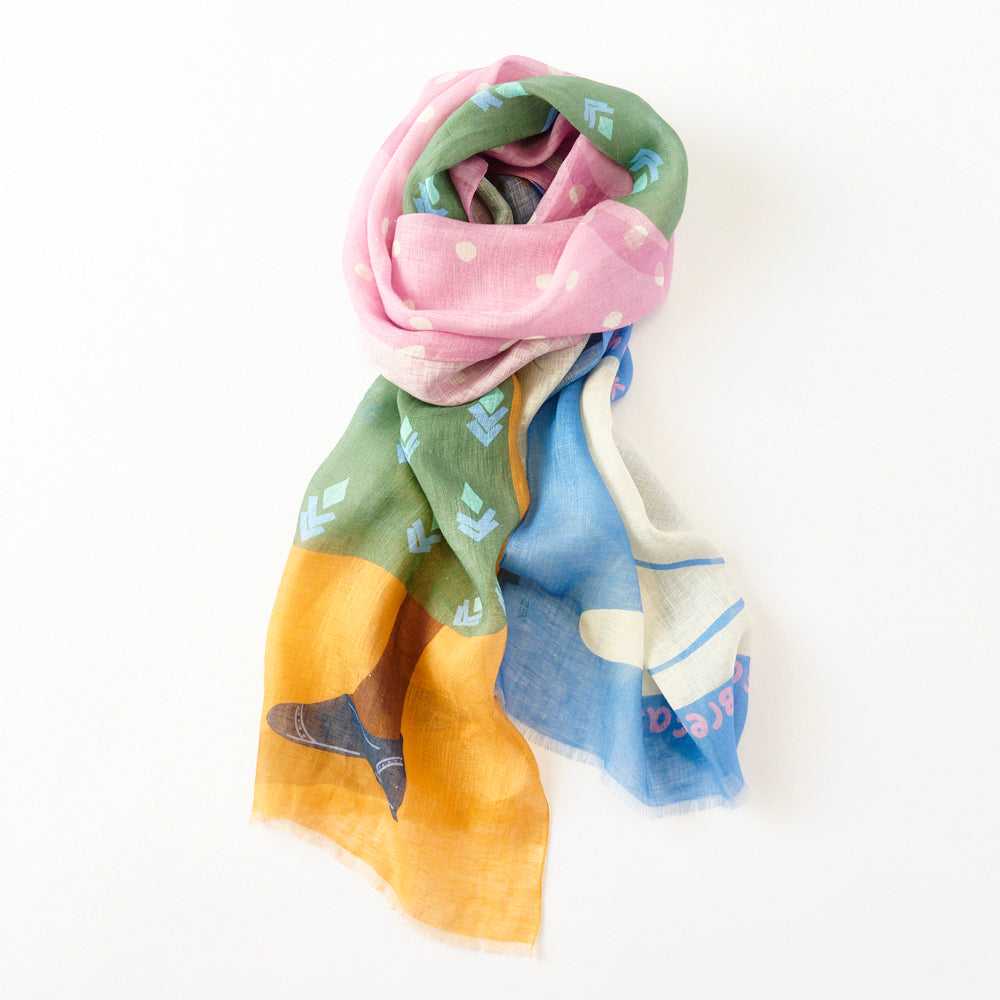 4月末入荷予定 リネン Japanese Linen 'Luna's Nap' pastel ロングストール
