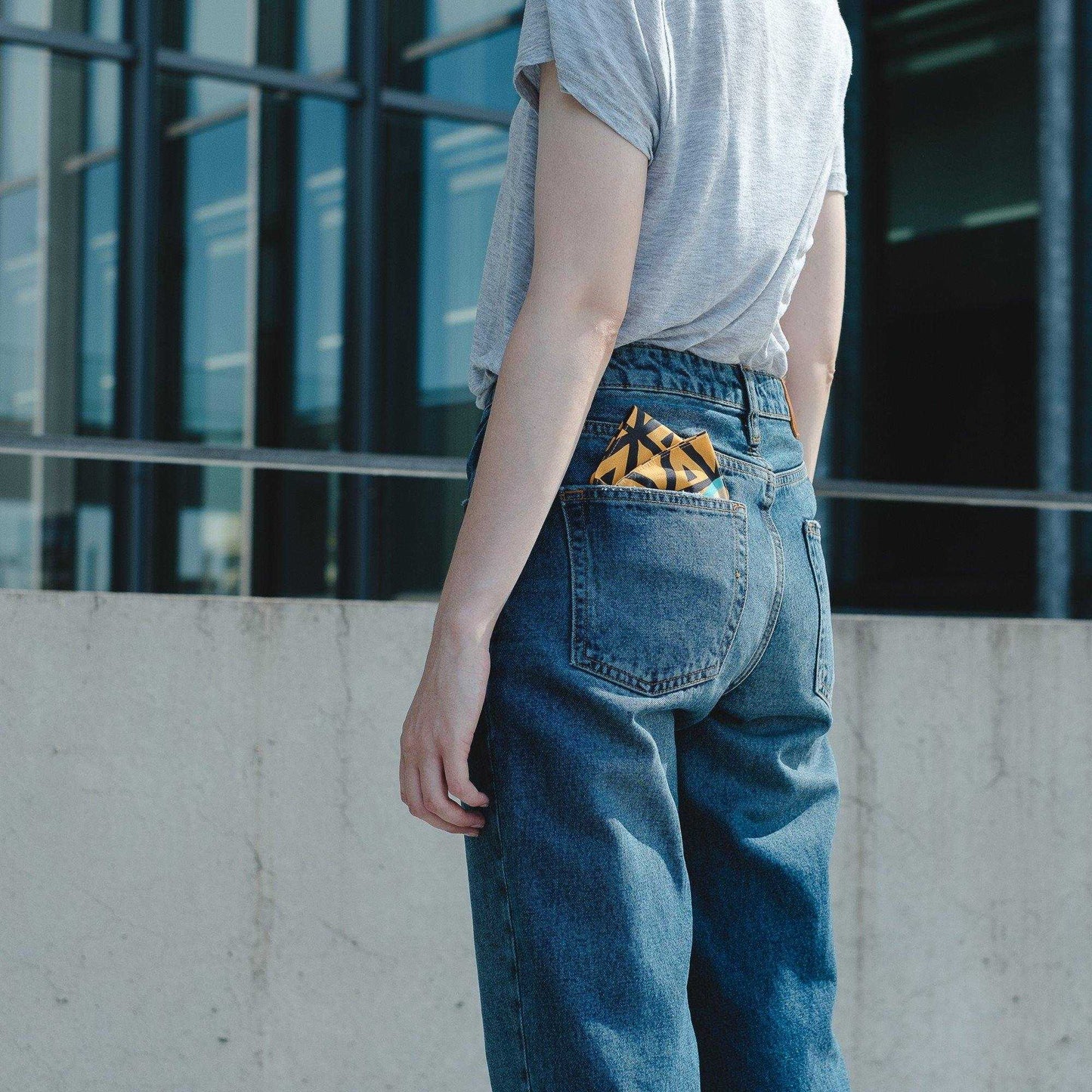 Lionのみ Japanese Printed O.Cotton 'Lion Panther Tiger' ハンカチ/ポケットチーフ