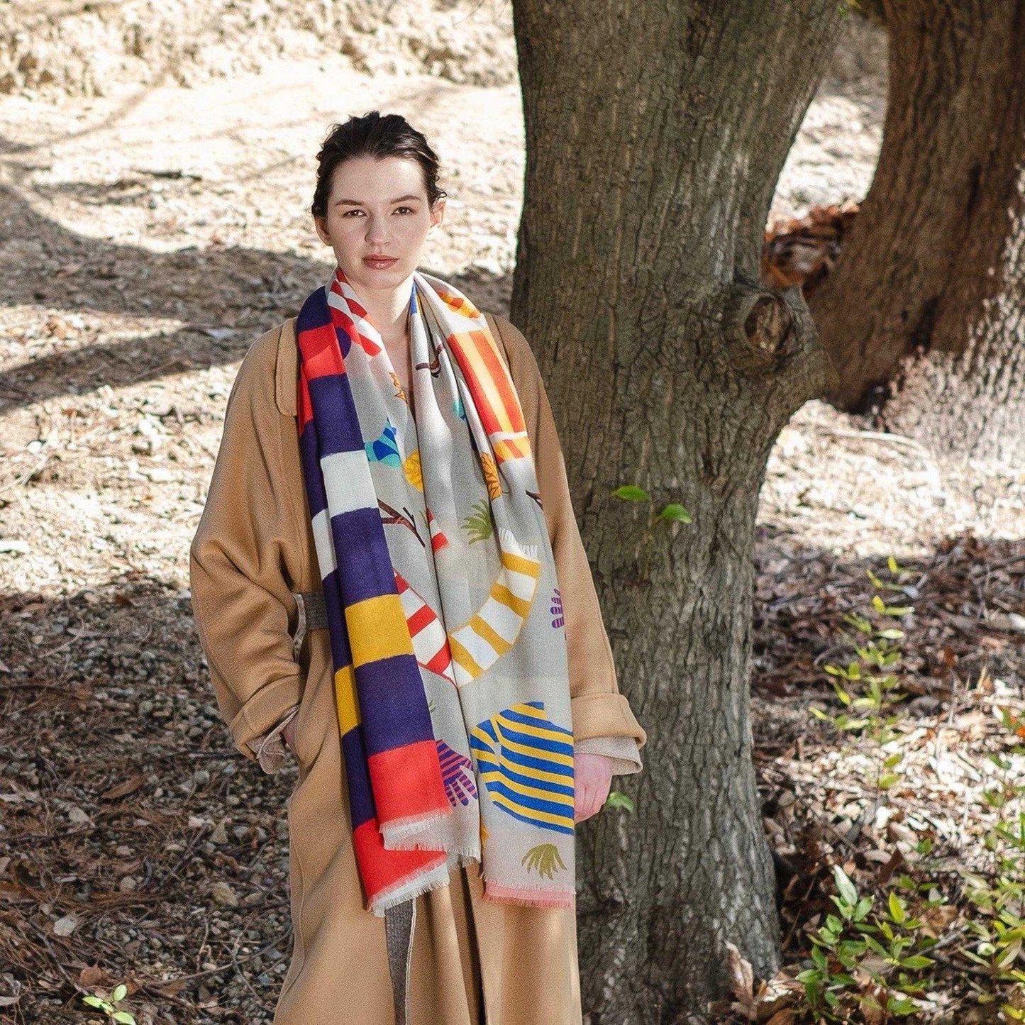 Japanese Merino Wool 'The Great Outdoors' 二重仕立てのロングストール