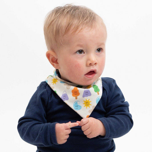 Japanese Printed organic cotton bib 'My Little Sunshine' リバーシブルスタイ