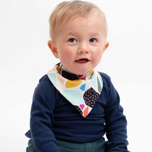 Japanese Printed organic cotton bib 'Mulberry' リバーシブルスタイ