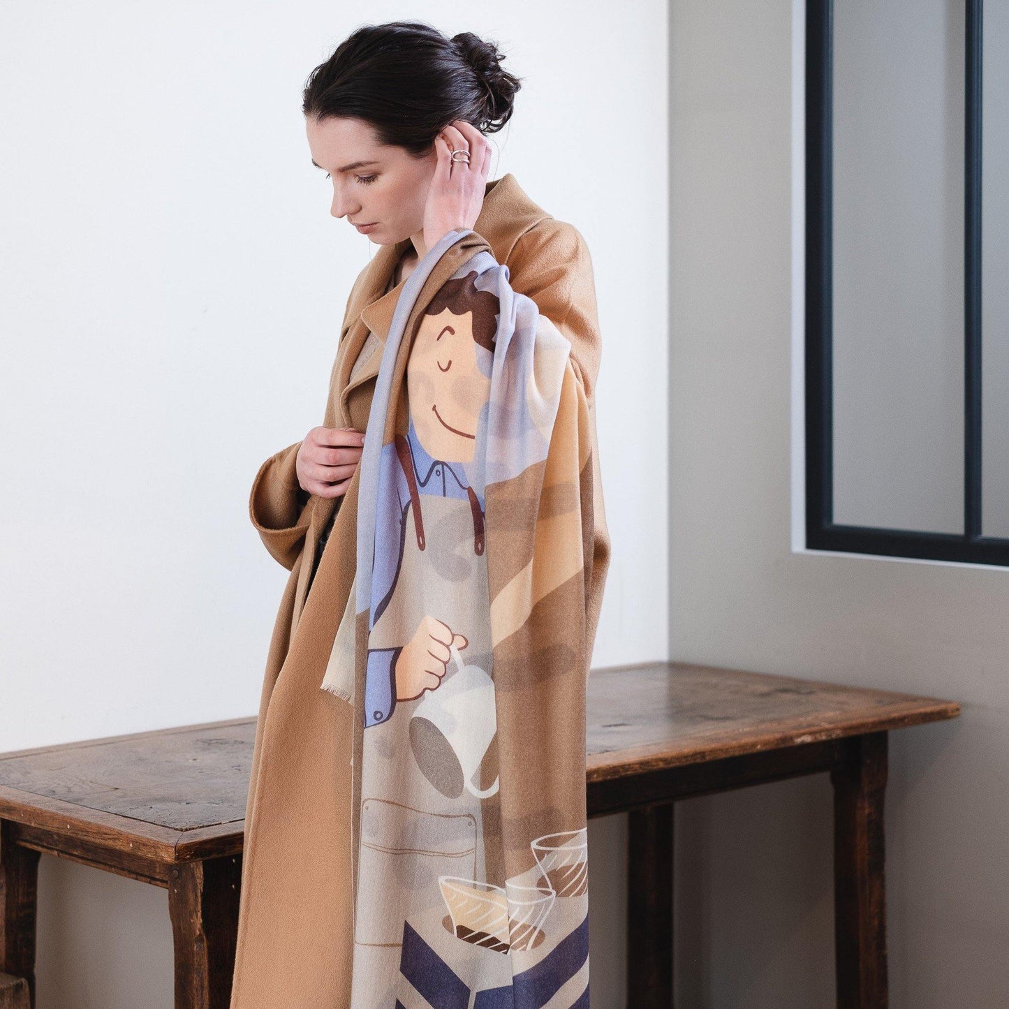 Japanese Merino Wool 'Barista' 二重仕立てのロングストール | YARN&COPPER