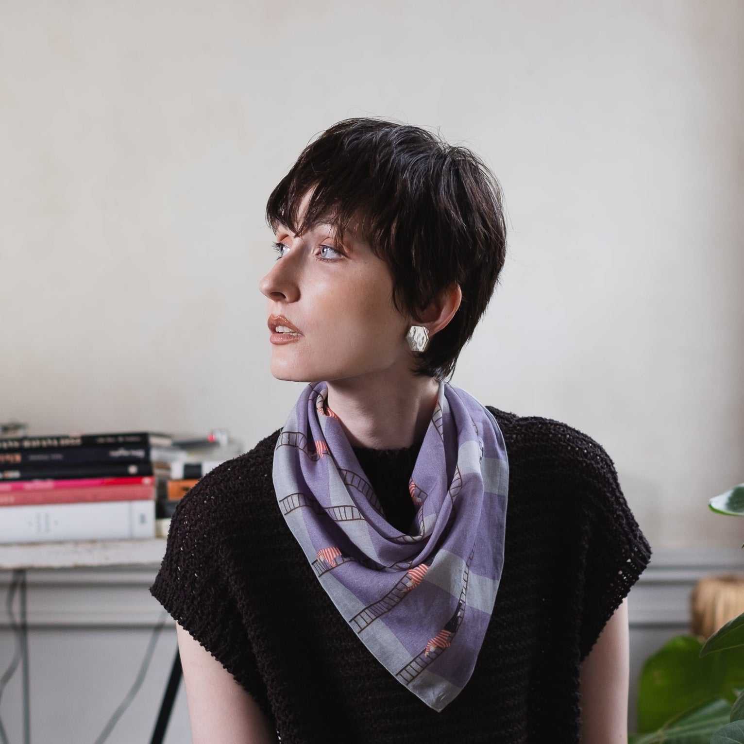 Écharpe Femme En Ceton - Foulard Léger, Châle, Col - Style Coréen Décontracté